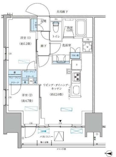 パークアクシス西大島コンフォートスクエア　1414号室　間取り