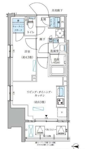 パークアクシス西大島コンフォートスクエア　627号室　間取り