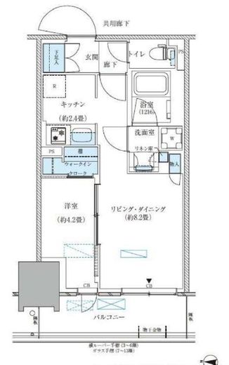 パークアクシス西大島コンフォートスクエア　632号室　間取り