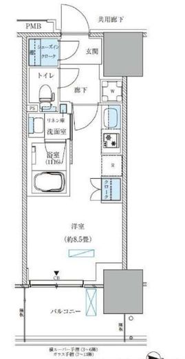 パークアクシス西大島コンフォートスクエア　917号室　間取り