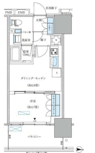 パークアクシス西大島コンフォートスクエア　621号室　間取り