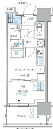 パークアクシス西大島コンフォートスクエア　904号室　間取り