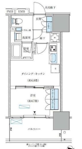 パークアクシス西大島コンフォートスクエア　1311号室　間取り
