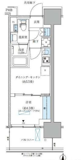 パークアクシス西大島コンフォートスクエア　508号室　間取り