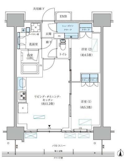 パークアクシス西大島コンフォートスクエア　1404号室　間取り