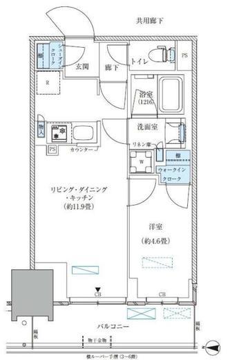 パークアクシス西大島コンフォートスクエア　434号室　間取り