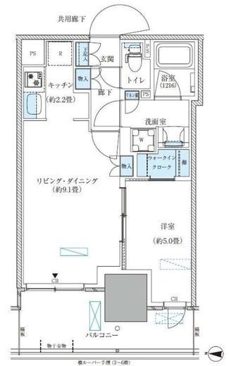 パークアクシス西大島コンフォートスクエア　435号室　間取り