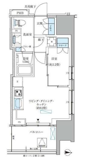 パークアクシス西大島コンフォートスクエア　926号室　間取り