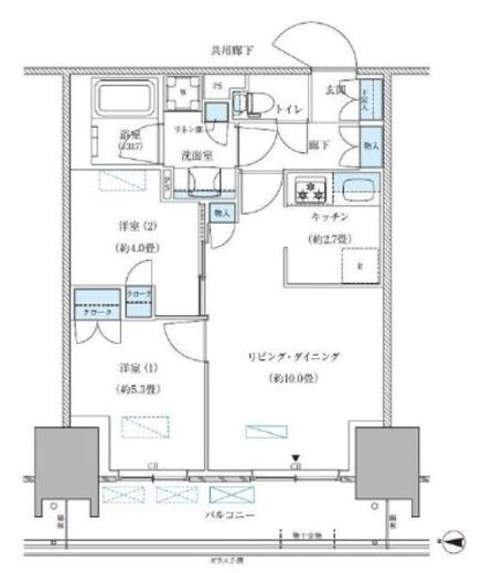 パークアクシス西大島コンフォートスクエア　1420号室　間取り
