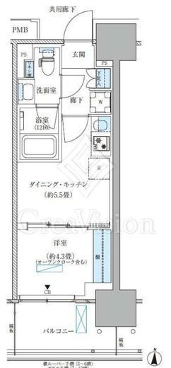 パークアクシス西大島コンフォートスクエア　512号室　間取り