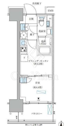 パークアクシス西大島コンフォートスクエア　1105号室　間取り