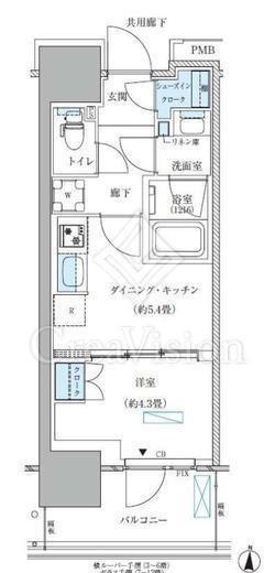 パークアクシス西大島コンフォートスクエア　1107号室　間取り