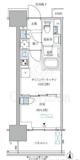 パークアクシス西大島コンフォートスクエア　1109号室　間取り