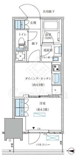パークアクシス西大島コンフォートスクエア　328号室　間取り
