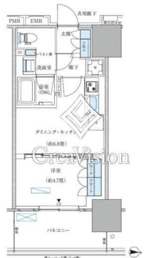 パークアクシス西大島コンフォートスクエア　719号室　間取り