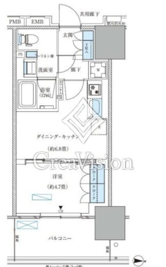 パークアクシス西大島コンフォートスクエア　721号室　間取り