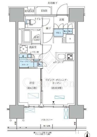 パークアクシス西大島コンフォートスクエア　513号室　間取り