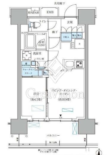 パークアクシス西大島コンフォートスクエア　1213号室　間取り