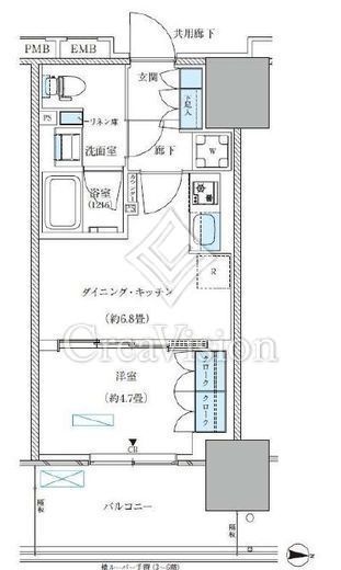 パークアクシス西大島コンフォートスクエア　523号室　間取り
