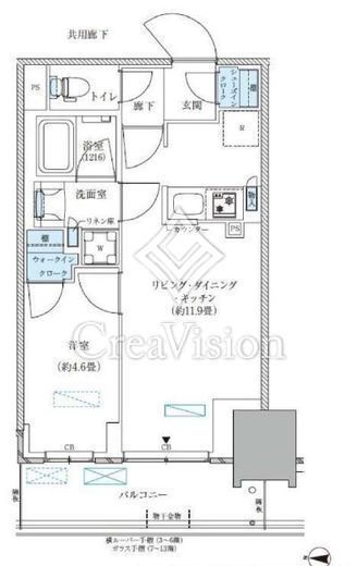 パークアクシス西大島コンフォートスクエア　1229号室　間取り
