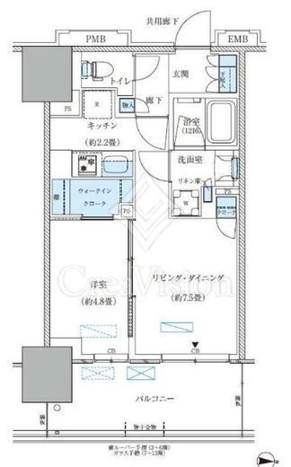 パークアクシス西大島コンフォートスクエア　1316号室　間取り