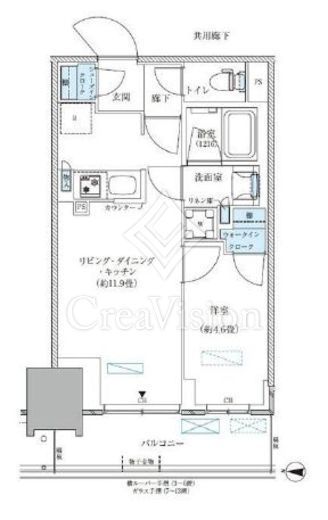 パークアクシス西大島コンフォートスクエア　634号室　間取り