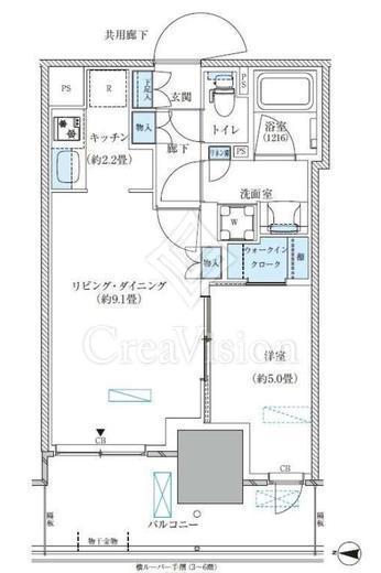 パークアクシス西大島コンフォートスクエア　735号室　間取り