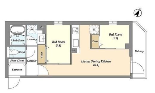 グランカーサ千駄木　405号室　間取り