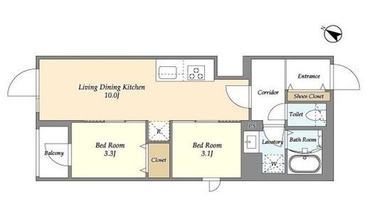 グランカーサ千駄木　406号室　間取り