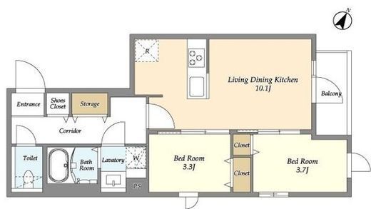 グランカーサ千駄木　301号室　間取り
