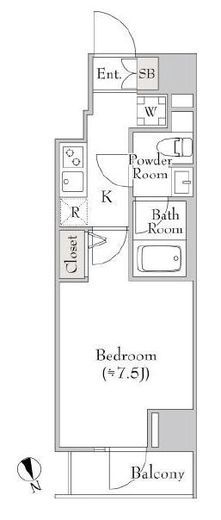 ルミークアン北上野　402号室　間取り