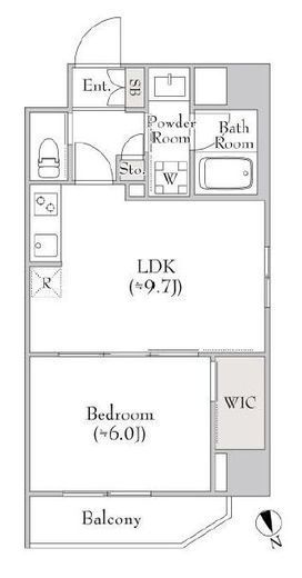 ルミークアン北上野　303号室　間取り
