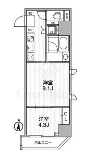 ラヴィエール錦糸公園　701号室　間取り