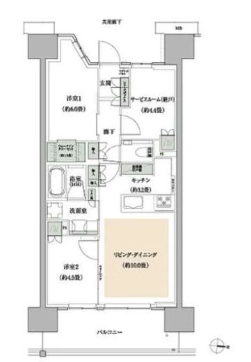 ザ・パークハウス亀戸九丁目　204号室　間取り