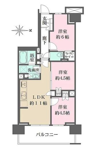ザ・パークハウス亀戸九丁目　206号室　間取り