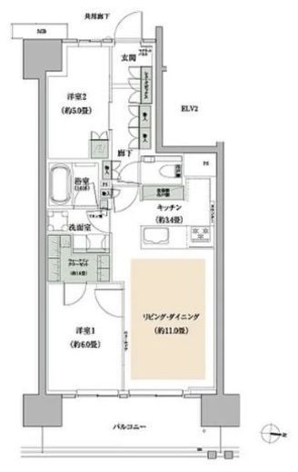 ザ・パークハウス亀戸九丁目　305号室　間取り