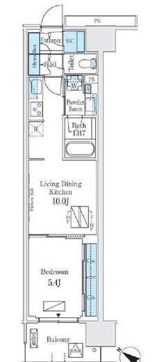 ロイヤルパークス有明　1206号室　間取り