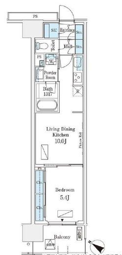 ロイヤルパークス有明　1207号室　間取り