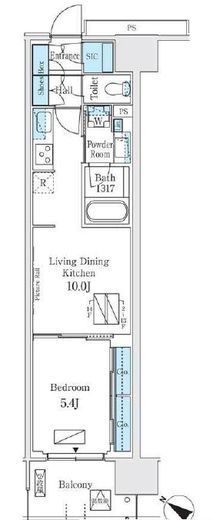 ロイヤルパークス有明　1208号室　間取り