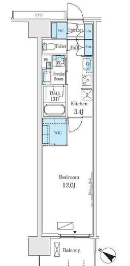 ロイヤルパークス有明　1213号室　間取り