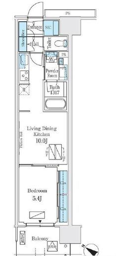 ロイヤルパークス有明　1214号室　間取り