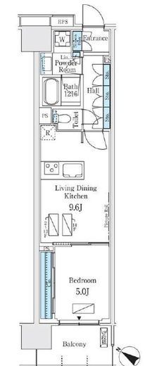 ロイヤルパークス有明　1217号室　間取り