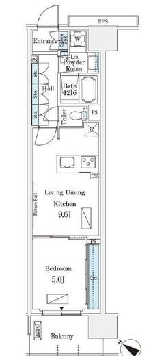 ロイヤルパークス有明　1218号室　間取り