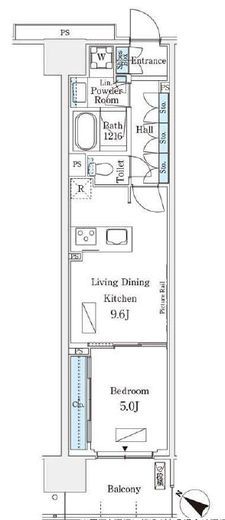 ロイヤルパークス有明　1221号室　間取り