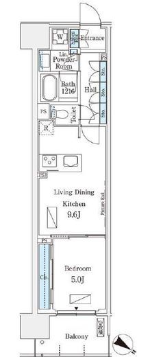 ロイヤルパークス有明　1242号室　間取り