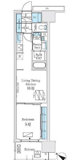 ロイヤルパークス有明　314号室　間取り