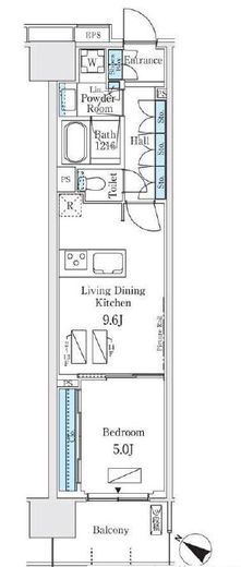 ロイヤルパークス有明　317号室　間取り