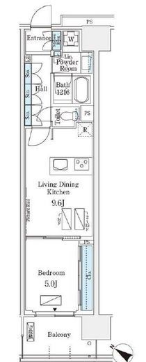 ロイヤルパークス有明　322号室　間取り