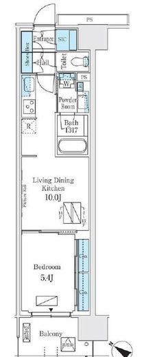 ロイヤルパークス有明　808号室　間取り