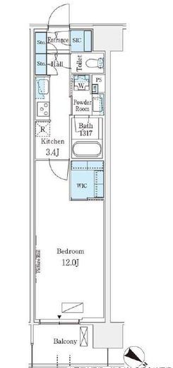 ロイヤルパークス有明　839号室　間取り